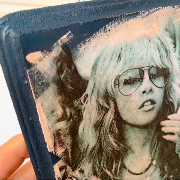 Mixed Media Stevie Nicks Wood Plaque Artwork - Picture 5 of 5